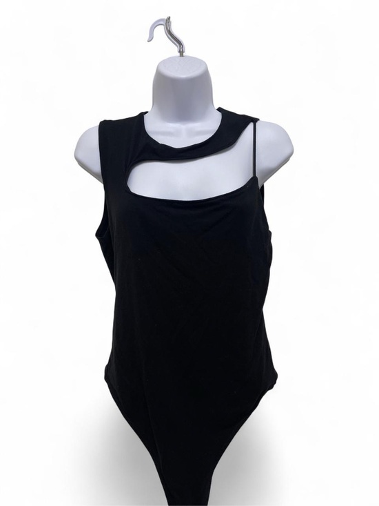 Reformation Tops - Reformation Black Asymmetric Cutout Bodysuit Size L